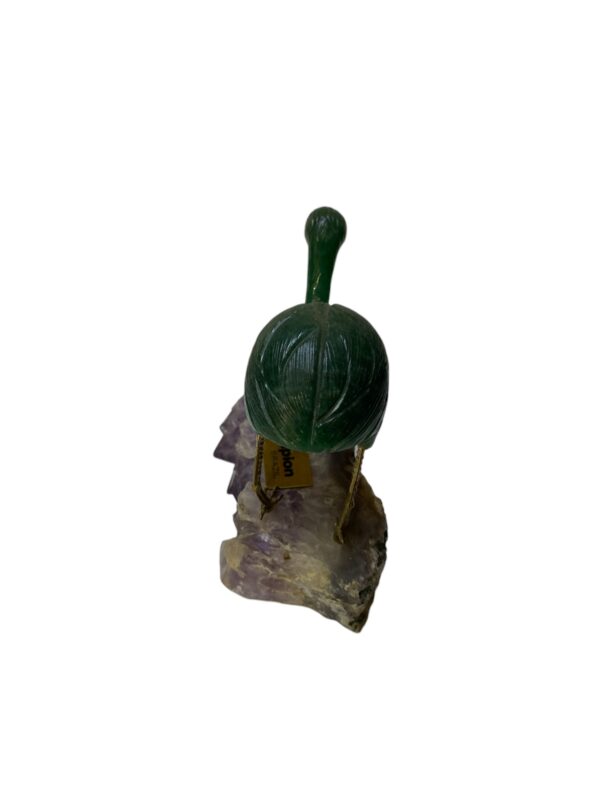 Figura De Ave (ñandú) - Piedra Tallada Con Amatista - Imagen 10
