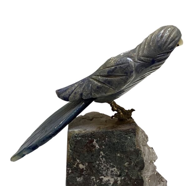 Figura de Ave - Piedra Tallada con Base de Cuarzo - Imagen 7