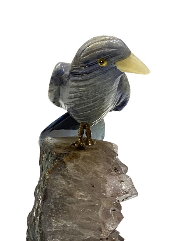 Figura de Ave - Piedra Tallada con Base de Cuarzo - Imagen 5